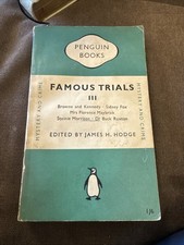 Famous Trials 3 Edited by Harry Hodge Penguin Crime First Edition 1950