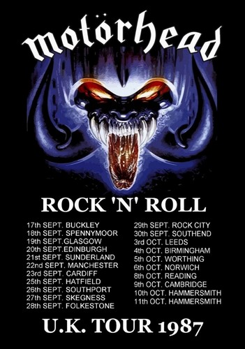 Motorhead tour 1987 - "motorhead, uk