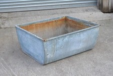 old vintage large galvanized  drinking trough bath