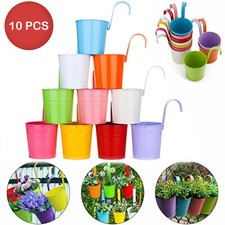 Set metal flower pot colour - set, 10