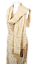 Michel Ambers Cream Off White Full Length Dress & Shawl Wrap - Size 8 - Formal