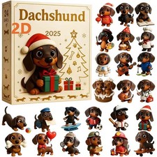 2D Flat Dachshund Advent