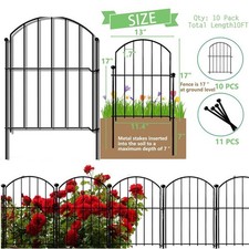 10 pcs Metal Garden Fence