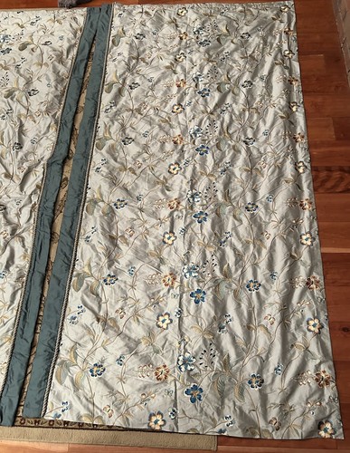 Silk taffeta curtains drapery - curtains,