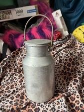 Vintage Small Milk Urn With Lid, Silver Metal, Handle, 7.5” Tall, Used Item