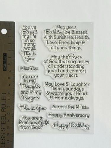 Clear rubber stamp - , verse