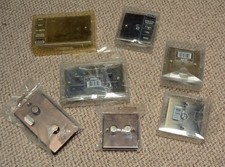 7 of Brushed Brass Electrical wall sockets Dimmers TV Aerial Double Switch +More