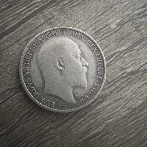 1906 silver sixpence coin