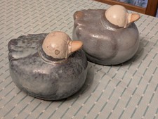 Pair of Vintage Large Glazed