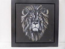 Kendi The Lion Framed Canvas Print By Louise Luton