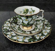 Royal Albert Provincial Flowers Trillium Trio Teacup, Saucer NEW