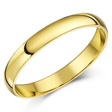 Yellow Gold Ring Heavy Weight D Shaped 9ct UK Hallmarked Wedding Band