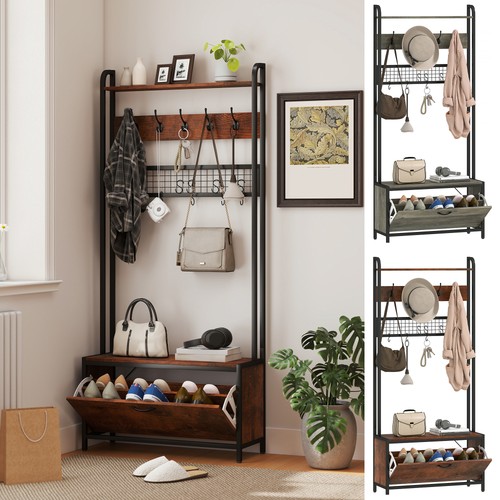 Coat rack with shoe - rack,