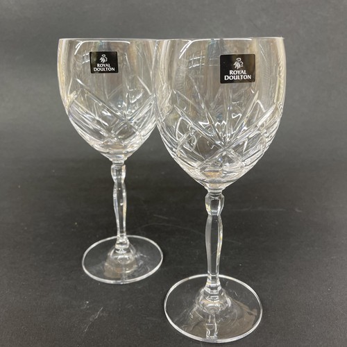 Pair royal doulton crystal - pair,