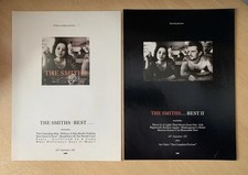 THE SMITHS BEST OF 1 + 2 ORIGINAL MAGAZINE ADVERTS A4 POSTERS 1992