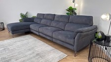 Sofology The Missouri 4 Seater Recliner Chaise in Lifestyle Flecked Fabric Charc