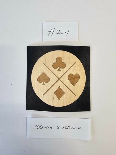 Marquetry veneer inlay card - inlay,