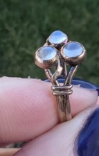 Antique Edward Vaughton Arts And Crafts 9 Carat Moonstone Ring 