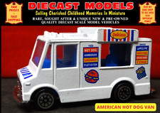 AMERICAN SNACK TRUCK, ICE-CREAM VAN MOBILE BURGER BAR LOVELY DIECAST SCALE MODEL