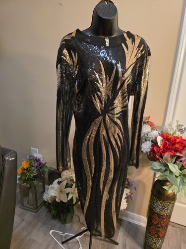 High neck beautiful sequin - neck,