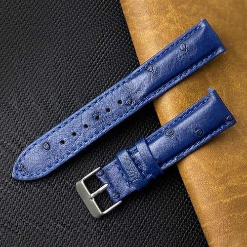 21mm blue leather watch - blue,