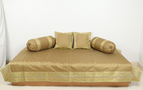 Rich brown banarasi diwan set - rich,