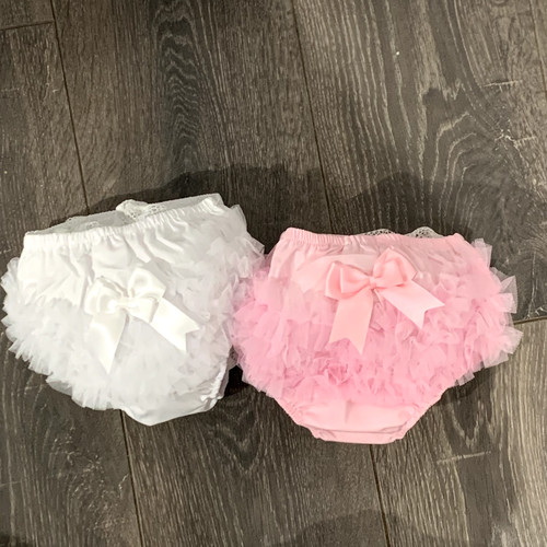 Frilly knickers white pink - frilly,
