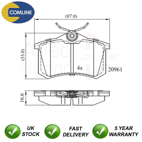 Brake pads set rear - set,
