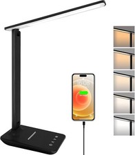 joyshie Desk Lamp Dimmable Led Table Lamp Reading Light with USB Charging PortCW