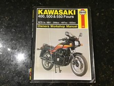 KAWASAKI 400, 500 & 550 Fours 1979 to 1991 SERVICE REPAIR MANUAL BY HAYNES