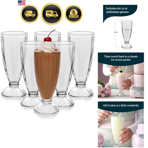 Milkshake glasses set 6 - milkshake,
