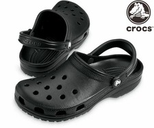 NEW Crocs Summer Casual Lightweight Clog Sandals Black Unisex-UK