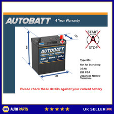 Car Battery 054 Autobatt 054