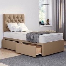 Golden Single Divan Bed With