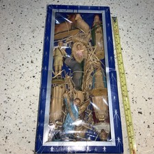 Vintage 1985 Merrilite Nativity Set 12 Pieces Hand Decorated Christmas Figurines