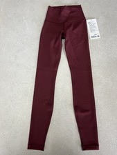Lululemon Wunder Train HR Tight 28” Women’s UK4 Red Merlot