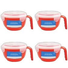 2 or 4 PACK BPA Free Plastic Microwave Microwavable Bowl Mug Pan Saucepan Lid