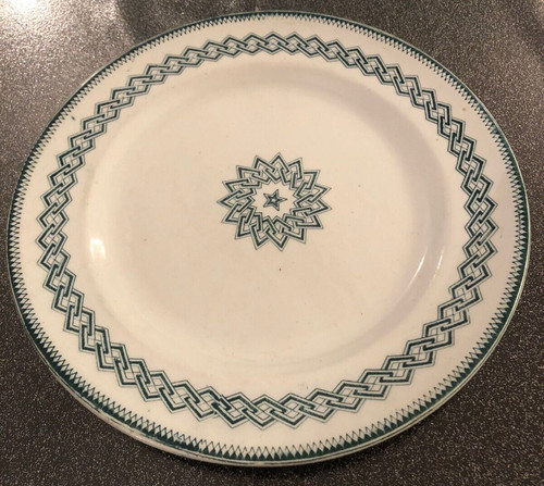 1880s ironstone dinner plate - ironstone,
