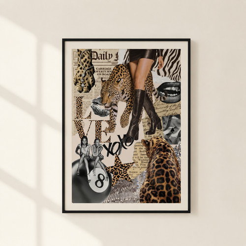 Luxury leopard wall art - leopard,