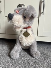 RARE Disney Store Walt Disney Lady and The Tramp TRAMP Plush Toy 16” metal tag