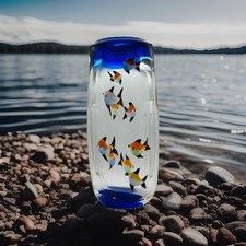 Alfredo Barbini Murano Glass Aquarium Vase c1950s. Rare 