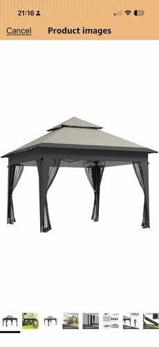 Grey gazebo 3m - grey,