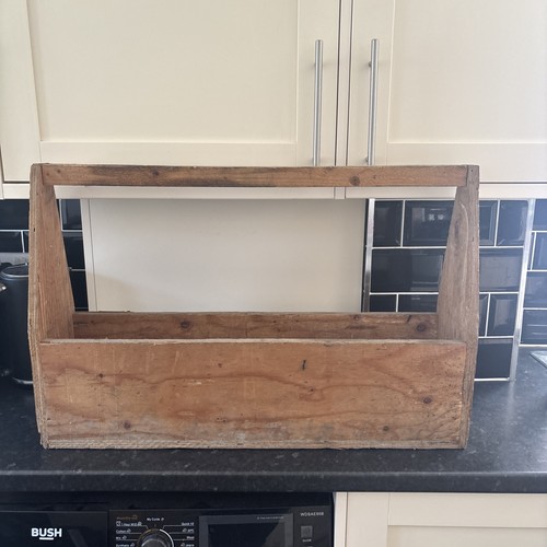 Vintage wooden storage caddy - vintage,