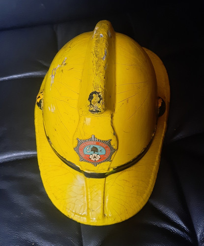 Vintage yellow fire brigade - fire,