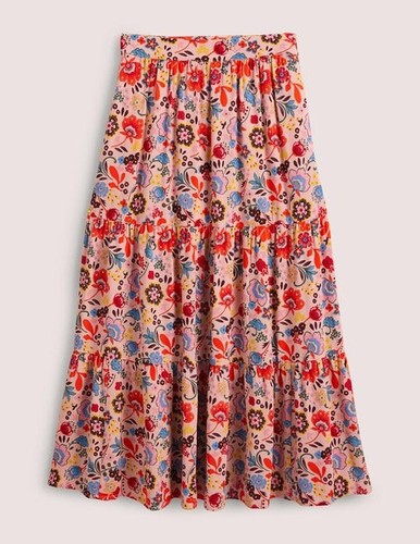 Boden tiered midi skirt size - tiered,