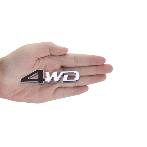 Silver 4wd chrome emblem - 3d,