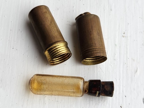 Antique metal screw perfume - antique,