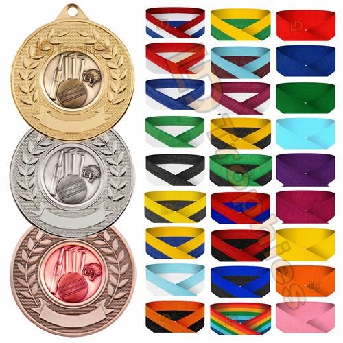 Cricket medals ribbons - medals,