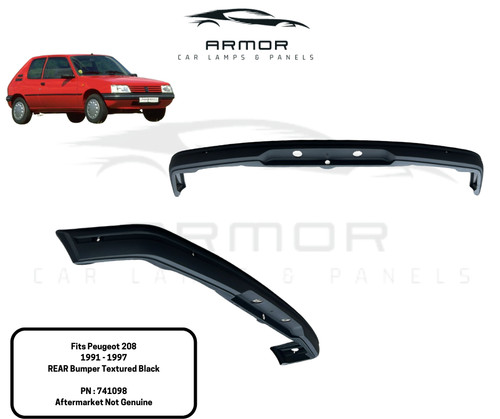 Rear bumper black holes - black, w/