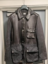 Vintage CP Company Mille Miglia Half Leather Goggle Jacket Sportswear SPA EU 50